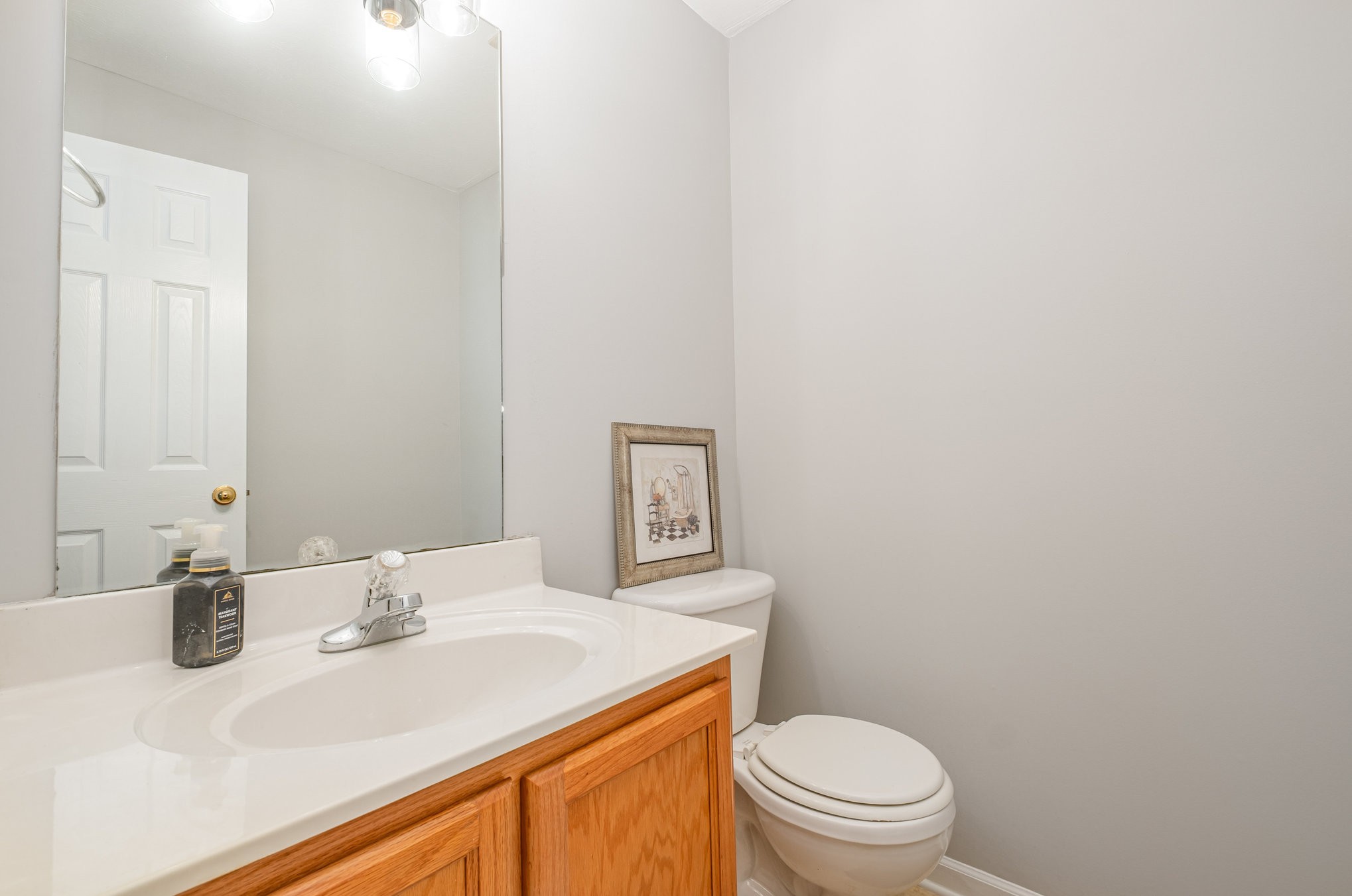 1312 Chapman Court Spring Hill, TN 37174 - Photo 20 of 27 a bathroom with a sink a toilet and a mirror