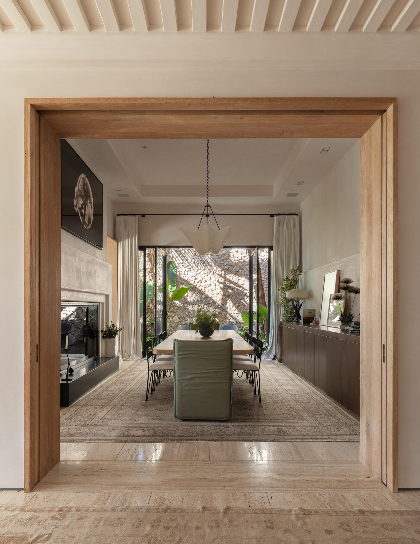 4160 La Ladera Road Santa Barbara, CA 93110 - Photo 14 of 63 a living room with furniture large window and flat screen tv