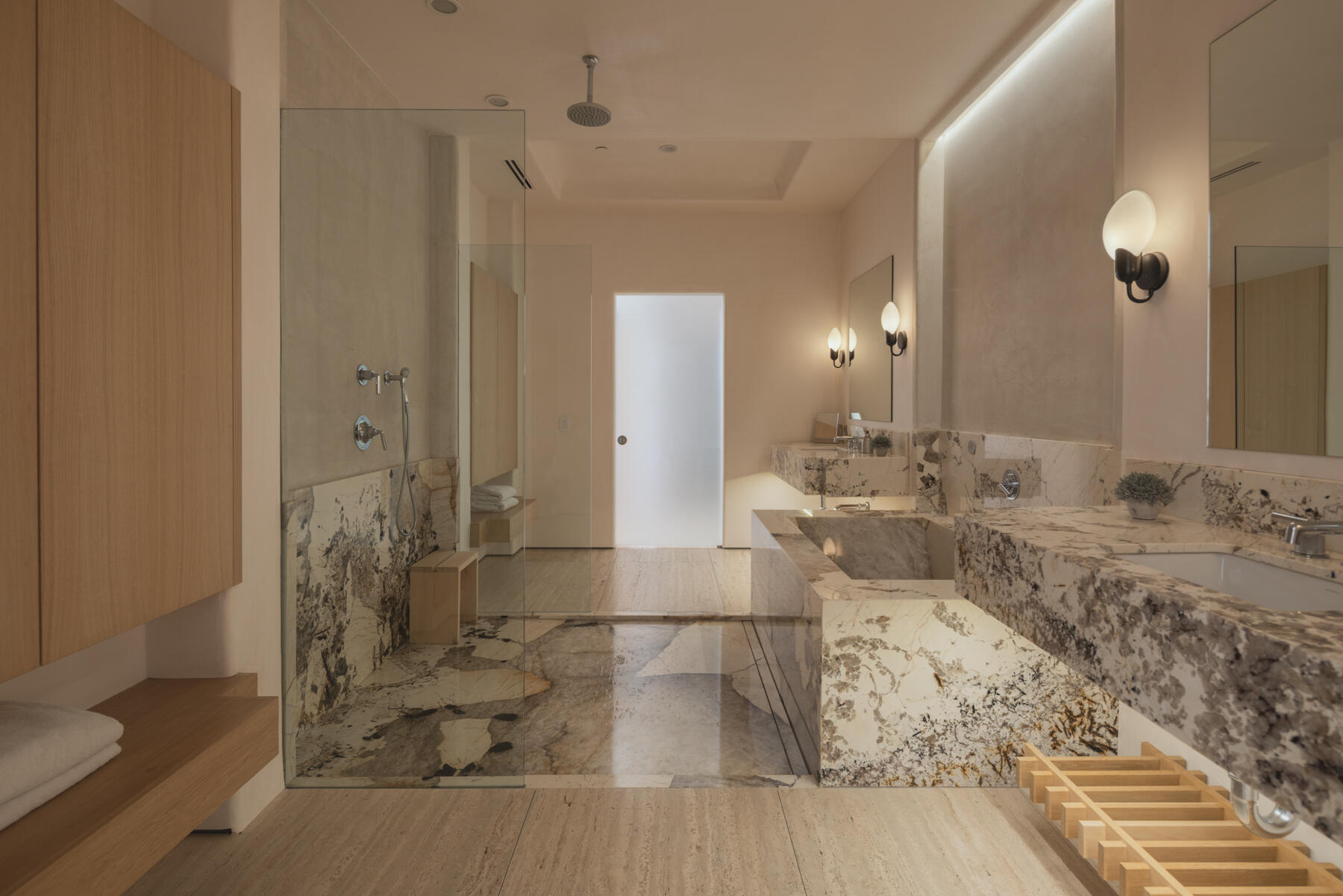 4160 La Ladera Road Santa Barbara, CA 93110 - Photo 30 of 63 a bathroom with a double vanity sink a toilet and shower