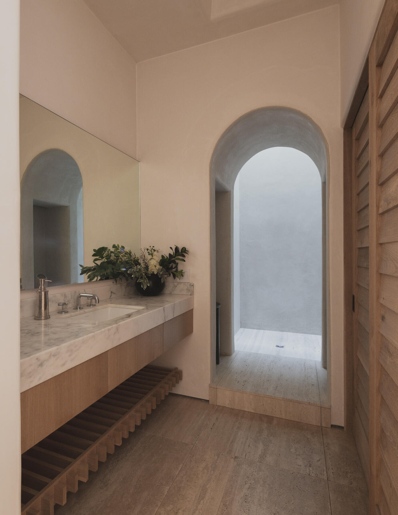 4160 La Ladera Road Santa Barbara, CA 93110 - Photo 33 of 63 a bathroom with a double vanity sink and mirror