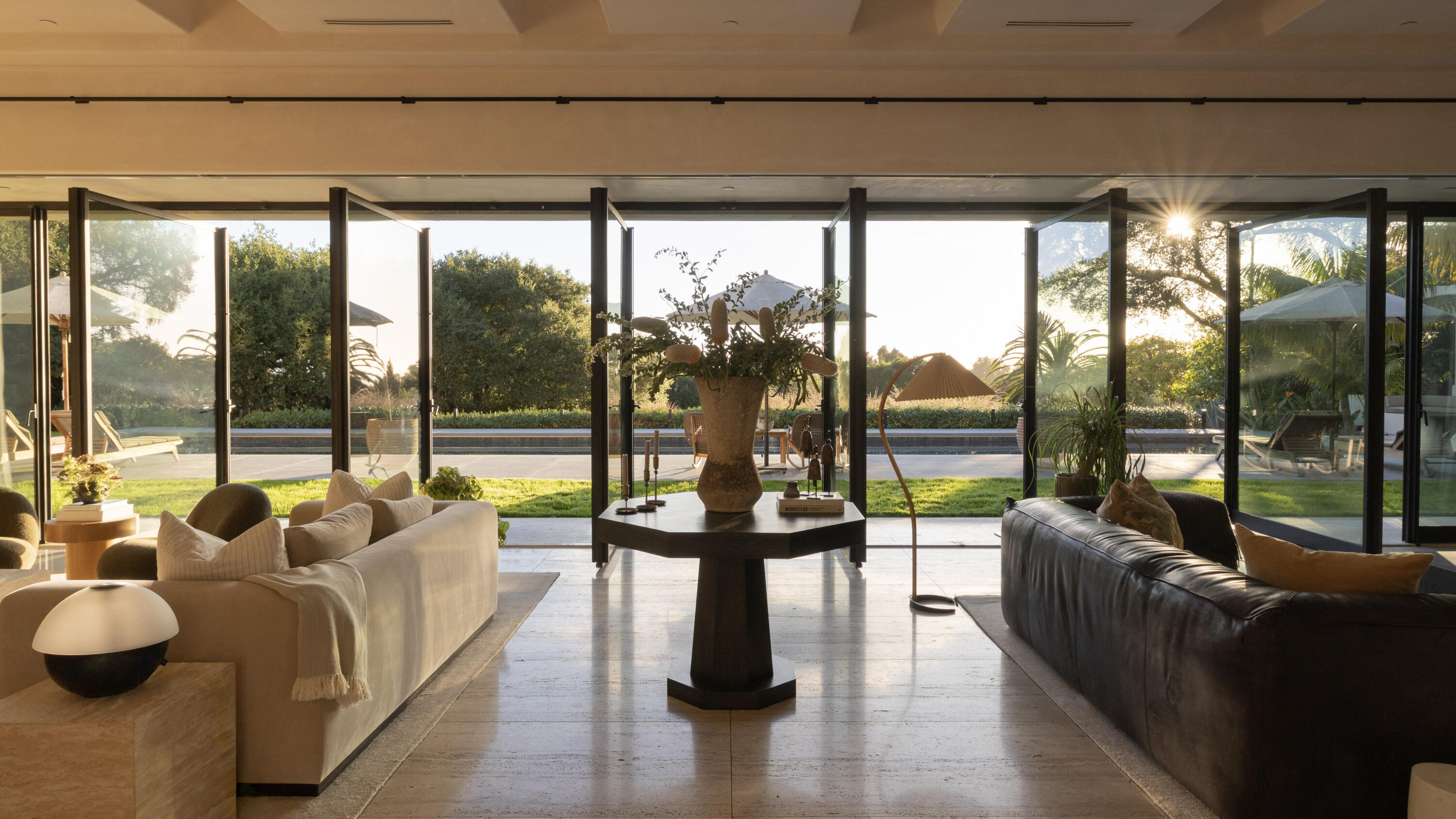 4160 La Ladera Road Santa Barbara, CA 93110 - Photo 6 of 63 a living room with furniture and a floor to ceiling window