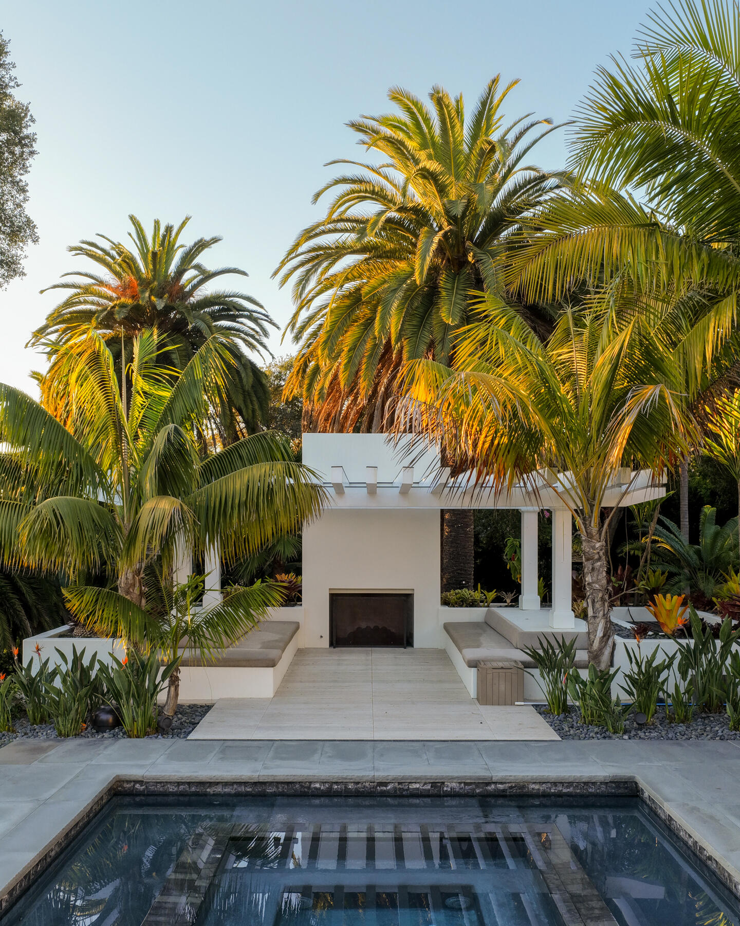 4160 La Ladera Road Santa Barbara, CA 93110 - Photo 8 of 63 a view of a house with a yard and palm trees