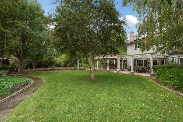 a view of a table and chairs in patio