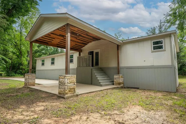 a backyard of a house