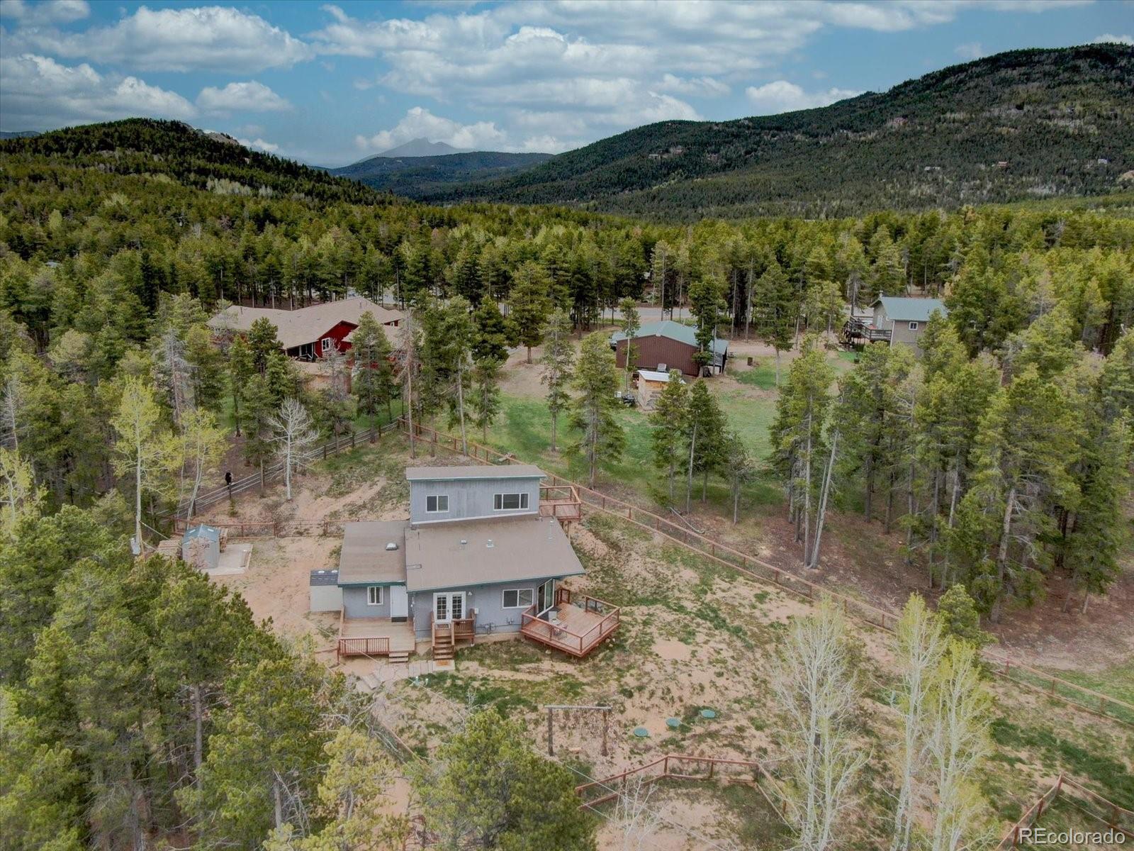 9288 Krashin Drive Conifer, CO 80433 - Photo 6 of 34 an aerial view of residential house with outdoor space