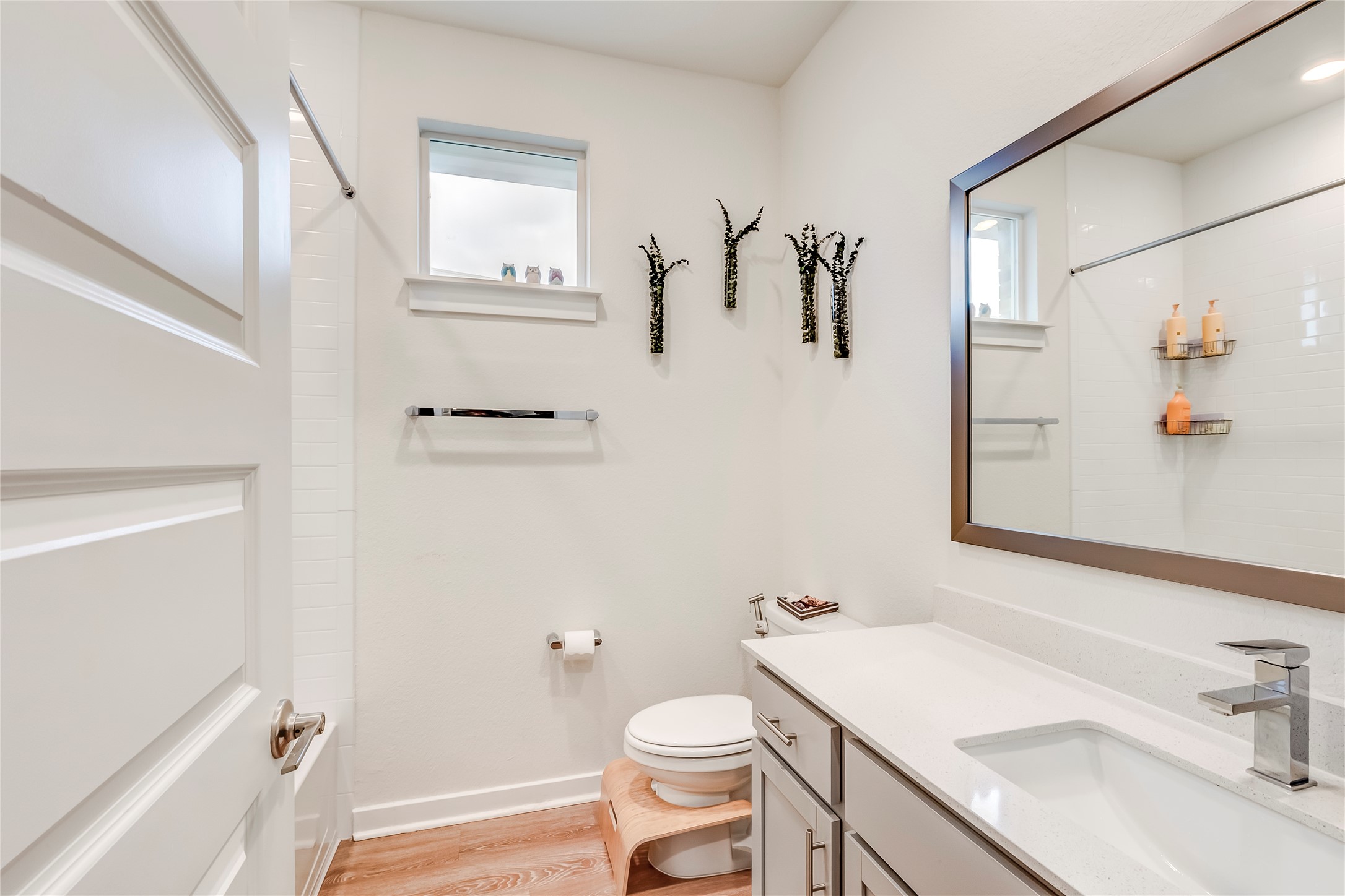 917 Balsora Cove Georgetown, TX 78628 - Photo 27 of 39 Bathroom with vanity and light wood-style flooring