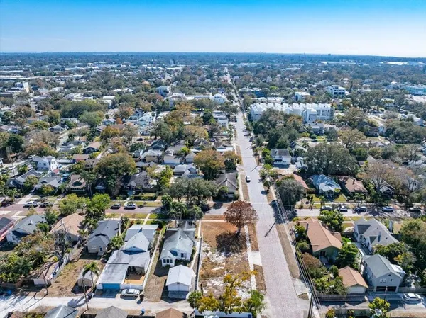an aerial view of a city