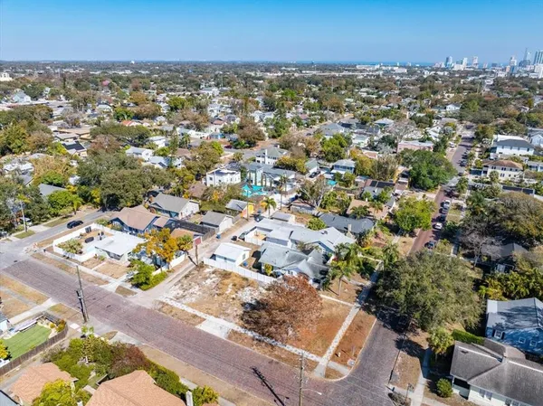 an aerial view of multiple house