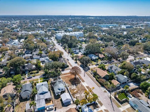 an aerial view of a city
