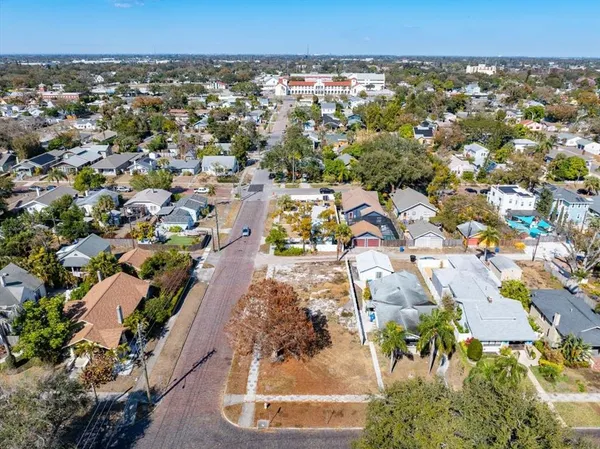 an aerial view of multiple house