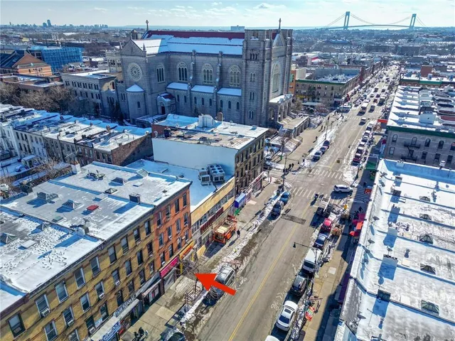an aerial view of a city