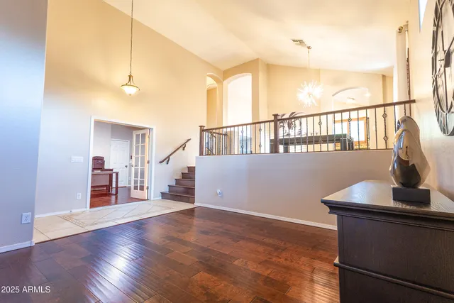 a view of a living room with a balcony