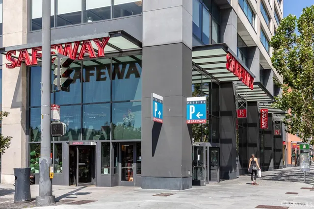 a front view of a building with street