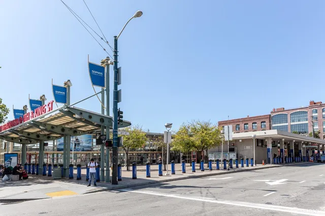 a view of a building with a street