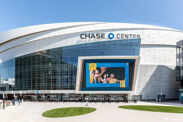a view of a building with glass windows
