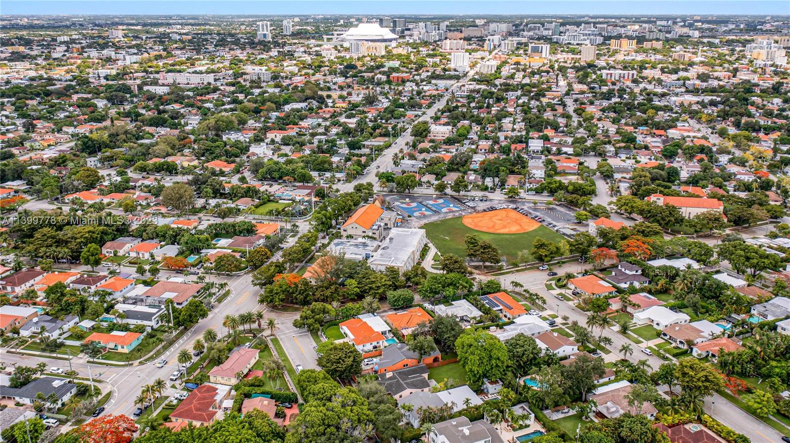 801 Southwest 28th Road Miami, FL 33129 - Photo 36 of 40 an aerial view of a residential houses with street view