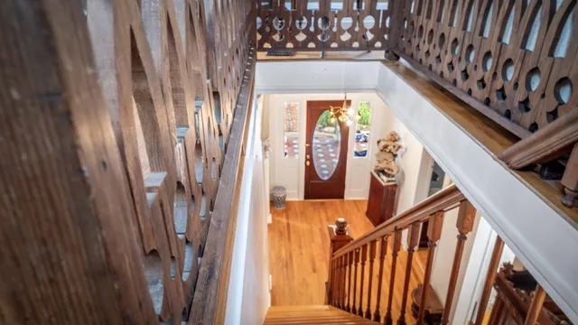 a bathroom with a bathtub and shower