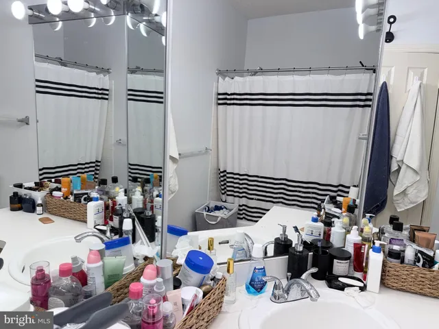 a storage room with washer and dryer