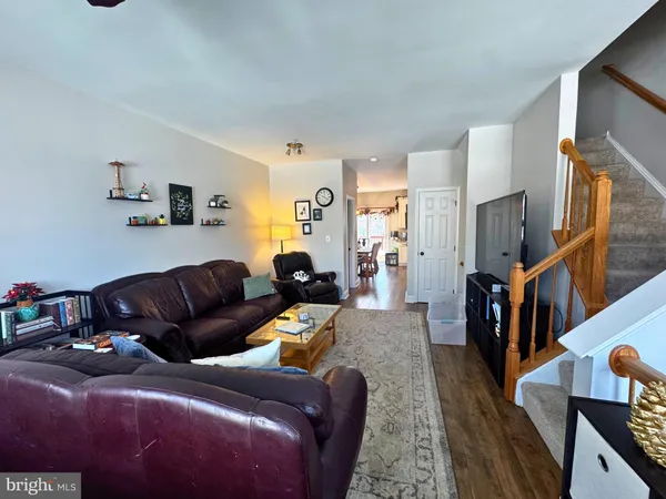 a living room with furniture and a couch