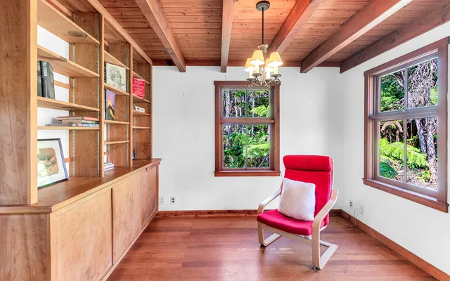 a room with furniture and windows