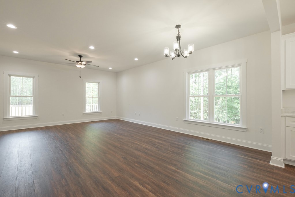 3844 Maidens Road Powhatan, VA 23139 - Photo 17 of 49 Unfurnished room with recessed lighting, dark wood