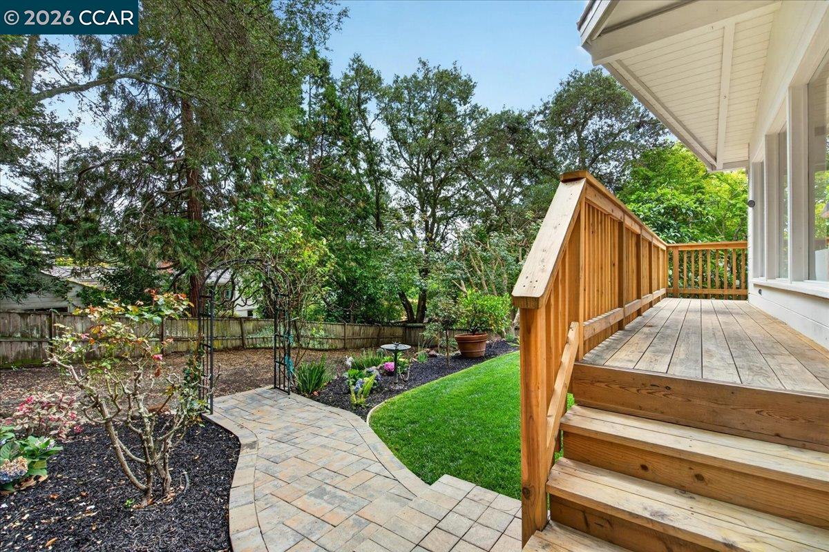 24 Las Vegas Road Orinda, CA 94563 - Photo 34 of 47 a view of backyard with deck and garden