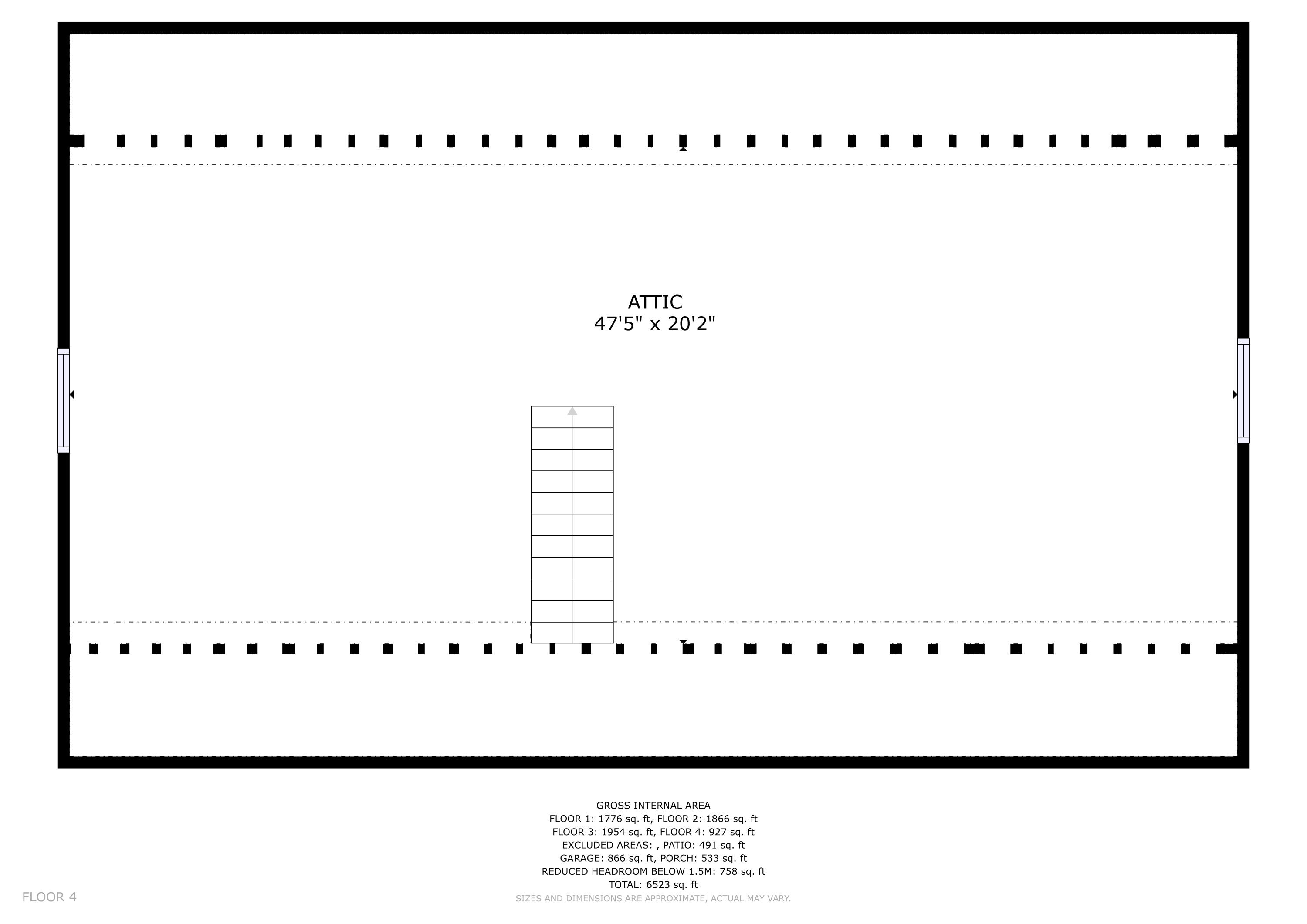 81 Robbins Road Union, ME 04862 - Photo 50 of 53 81 Robbins Rd - Attic Floor Plan