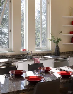 a view of a outdoor space with seating area