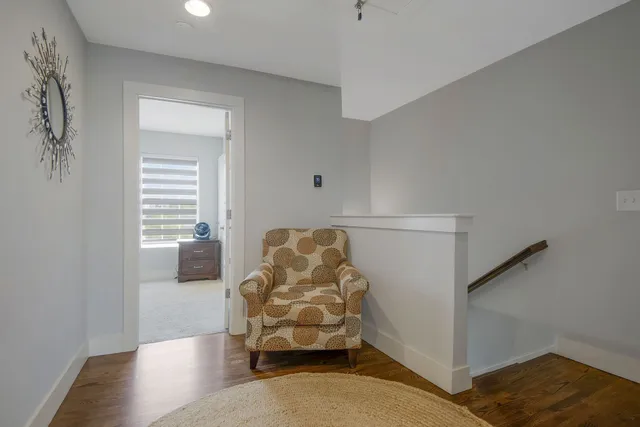 a bathroom with a shower and a toilet