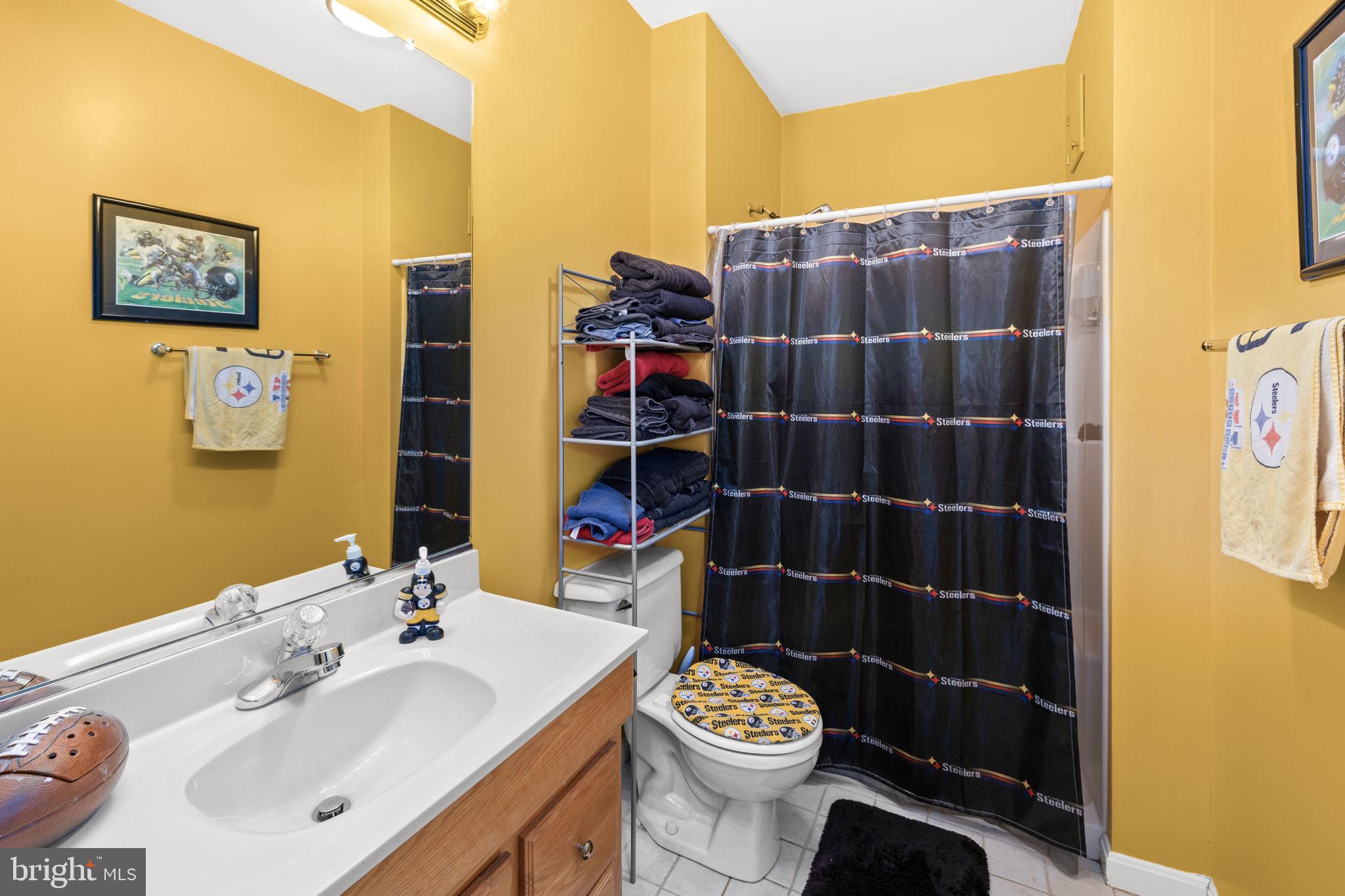 100 Boscobel Road Fredericksburg, VA 22405 - Photo 50 of 67 a bathroom with a sink a toilet and a mirror