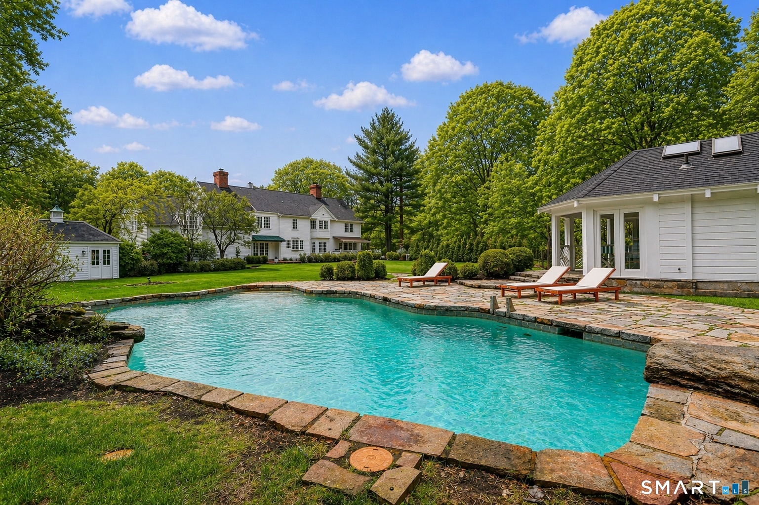 66 Gate Stone Lane Fairfield, CT 06824 - Photo 3 of 39 Gunite Pool and pool house