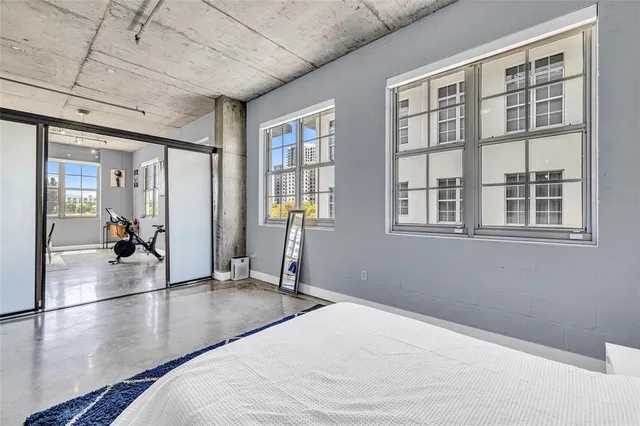 a city view with tall buildings