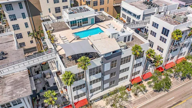 a view of a tall building