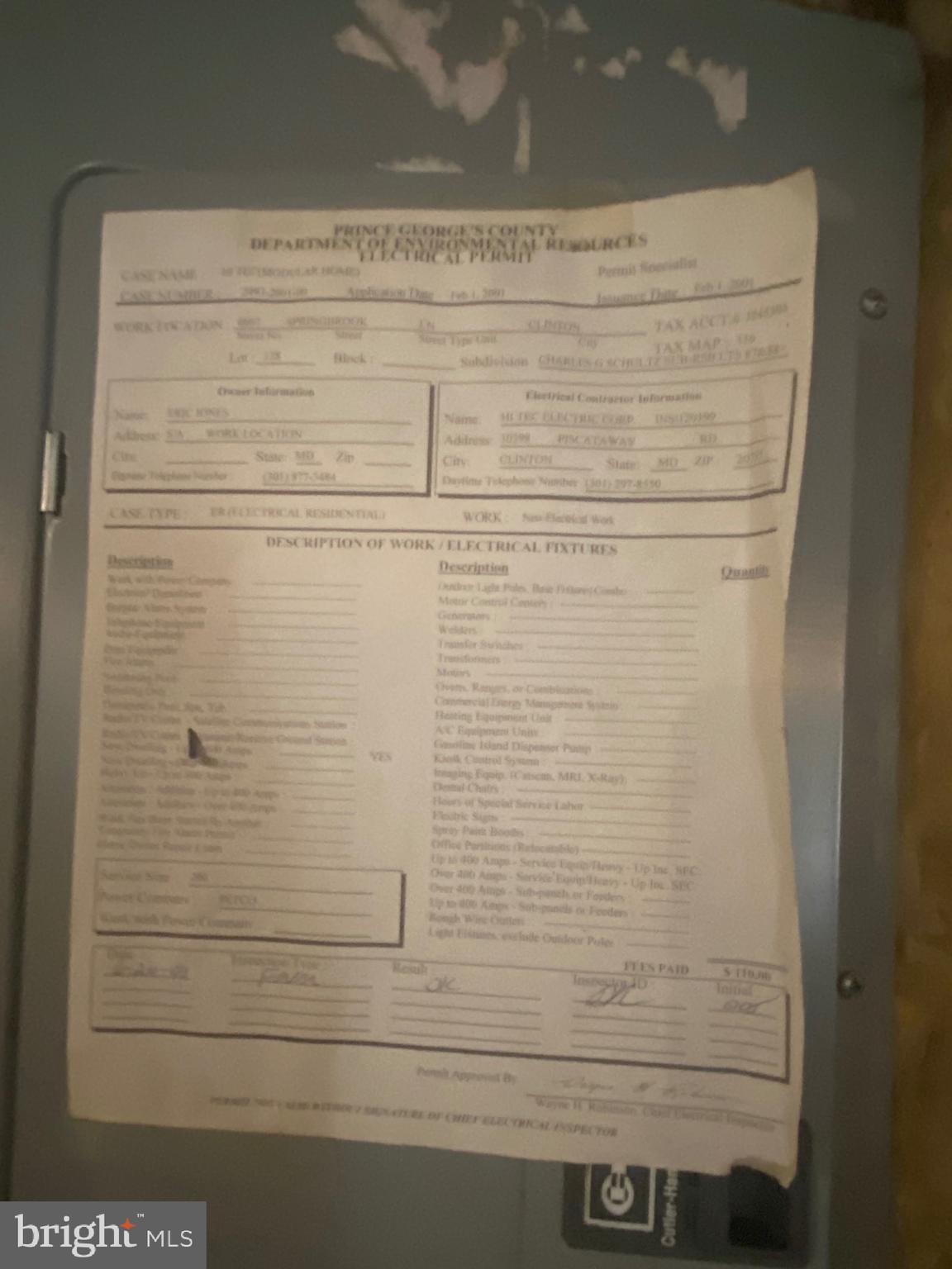 6701 Springbrook Lane Clinton, MD 20735 - Photo 43 of 53 electrical panel box