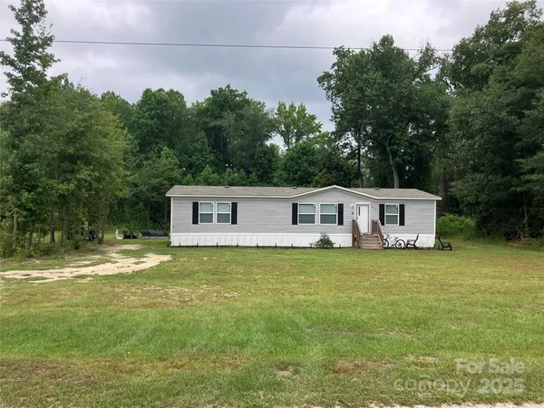 a view of a field with a tree in it