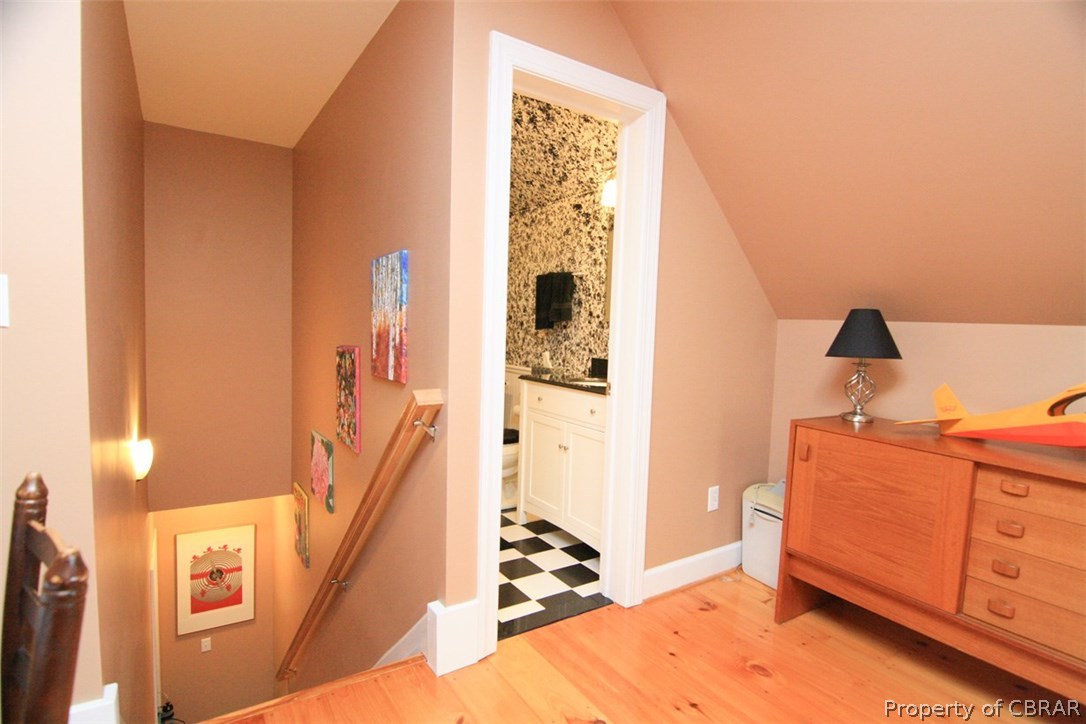 98 Flood Point Road Heathsville, VA 22473 - Photo 40 of 44 Back Stairway - Access to lower level and convenient to kitchen for the movie snacks!