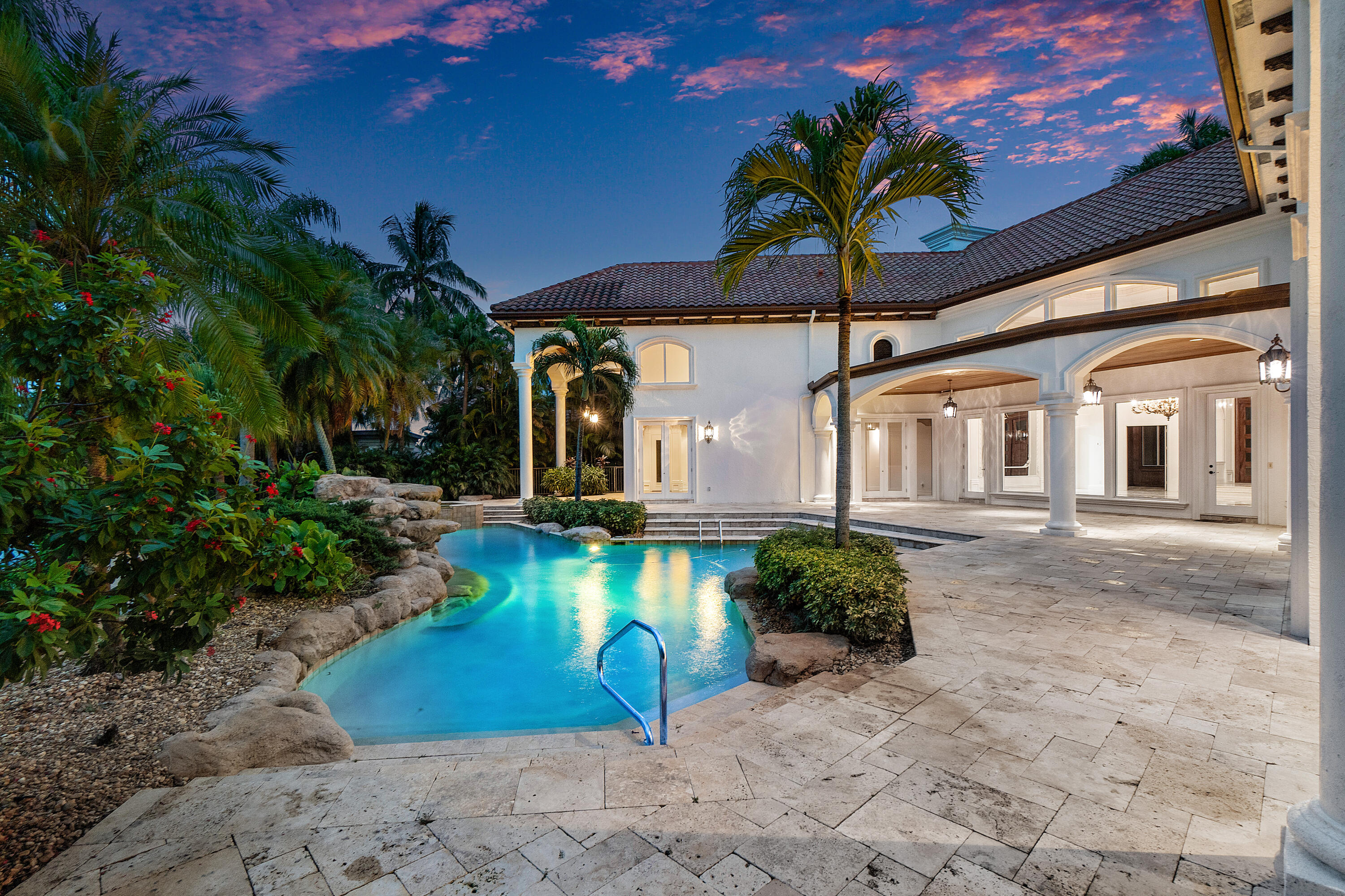 17951 Lake Estates Drive Boca Raton, FL 33496 - Photo 43 of 105 twilight pool/patio