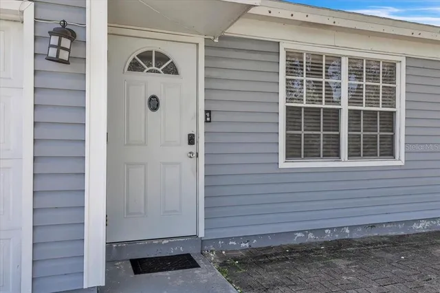 a view of front door