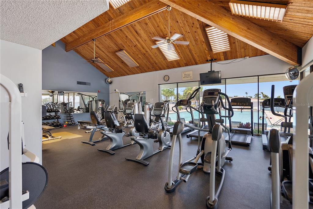 9415 Blind Pass Road, Unit 905 St. Pete Beach, FL 33706 - Photo 36 of 51 a view of a room with gym equipment