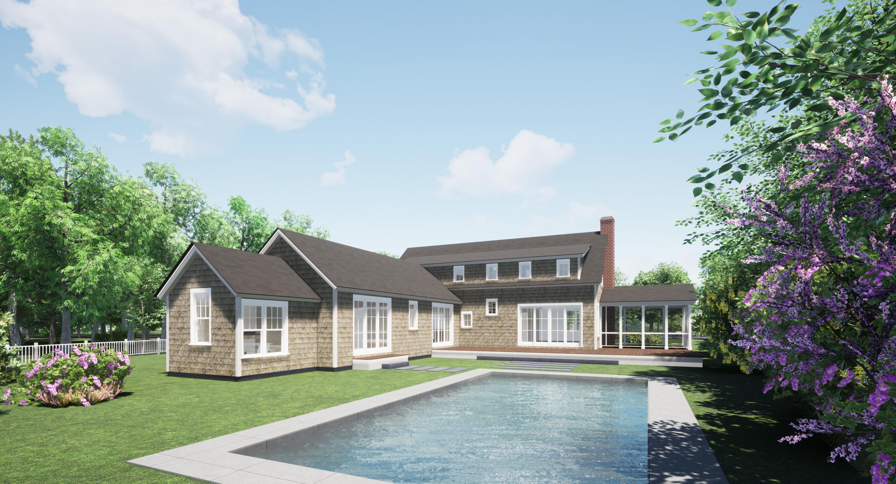 25 Meshacket Road Edgartown, MA 02539 - Photo 19 of 27 a front view of a house with garden