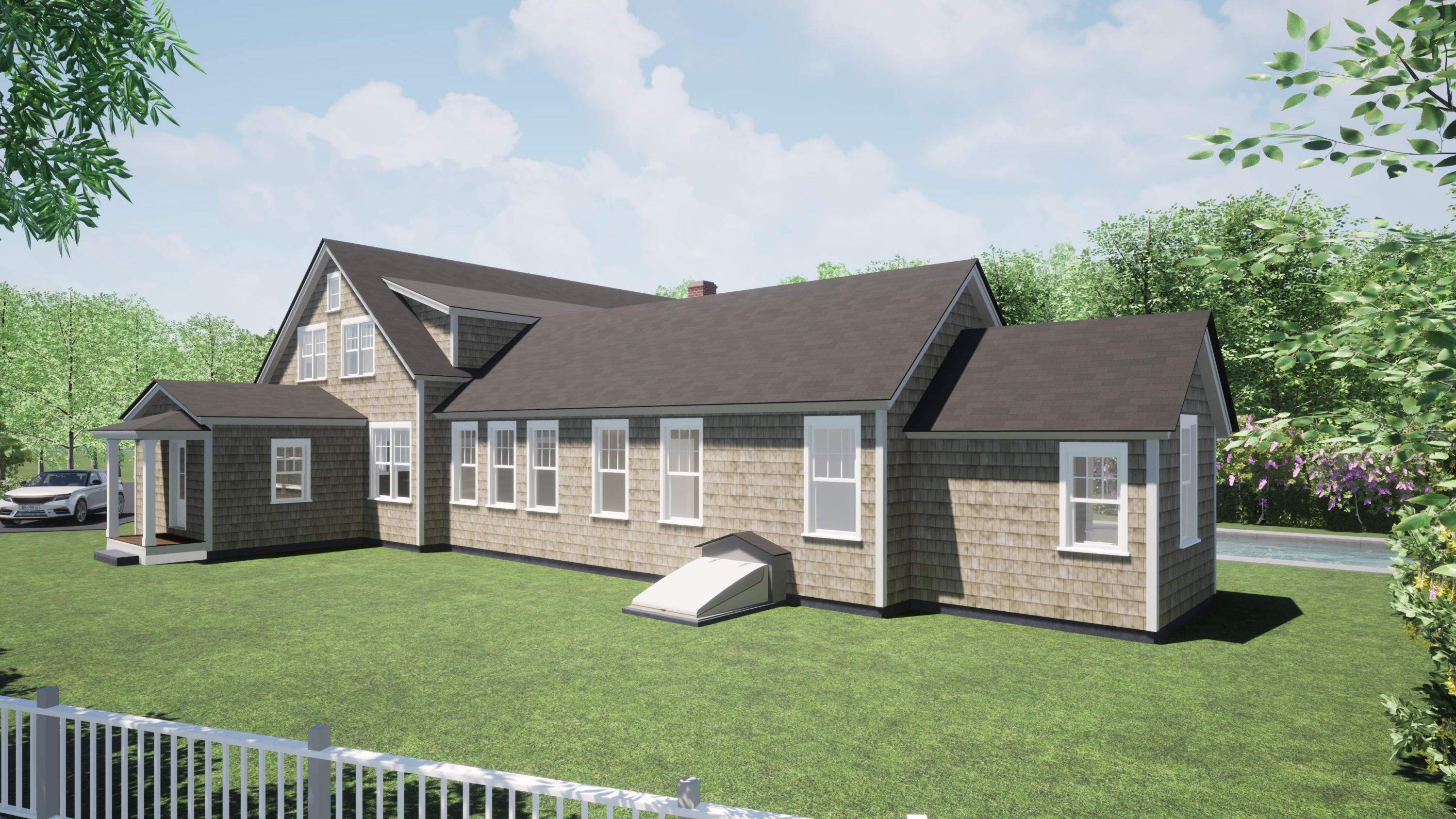 25 Meshacket Road Edgartown, MA 02539 - Photo 21 of 27 a view of a house with a backyard