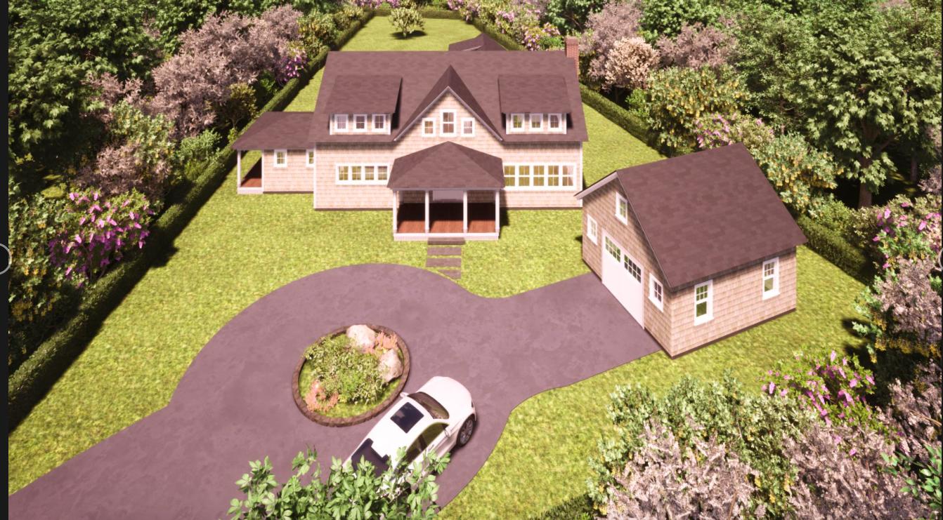 25 Meshacket Road Edgartown, MA 02539 - Photo 6 of 27 an aerial view of a house with a swimming pool and garden