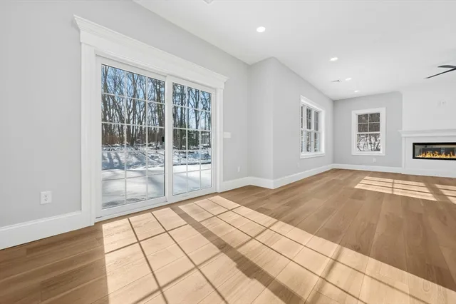 a view of empty room with front door
