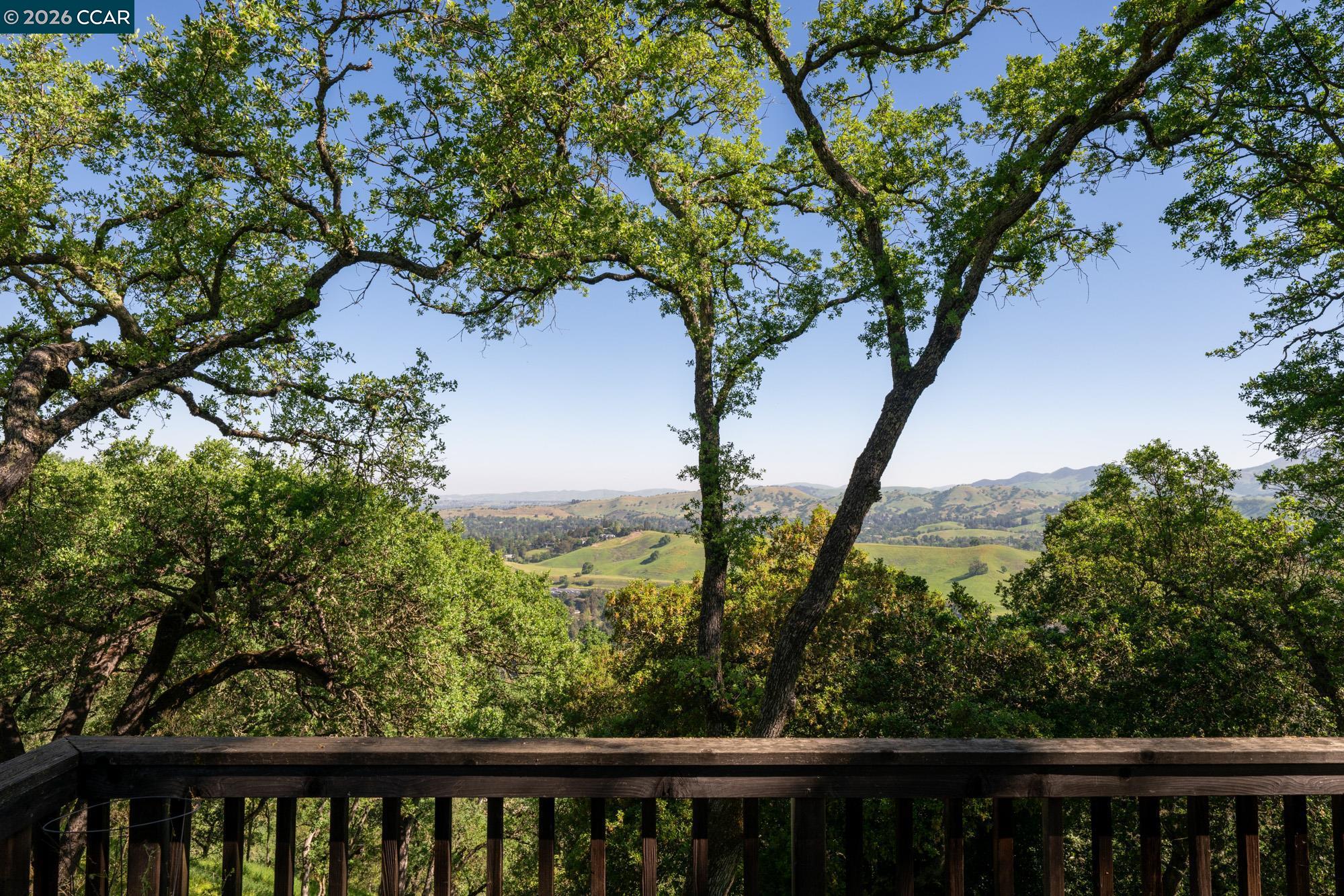 289 Castle Crest Road Alamo, CA 94507 - Photo 11 of 57 a view of a balcony with wooden fence