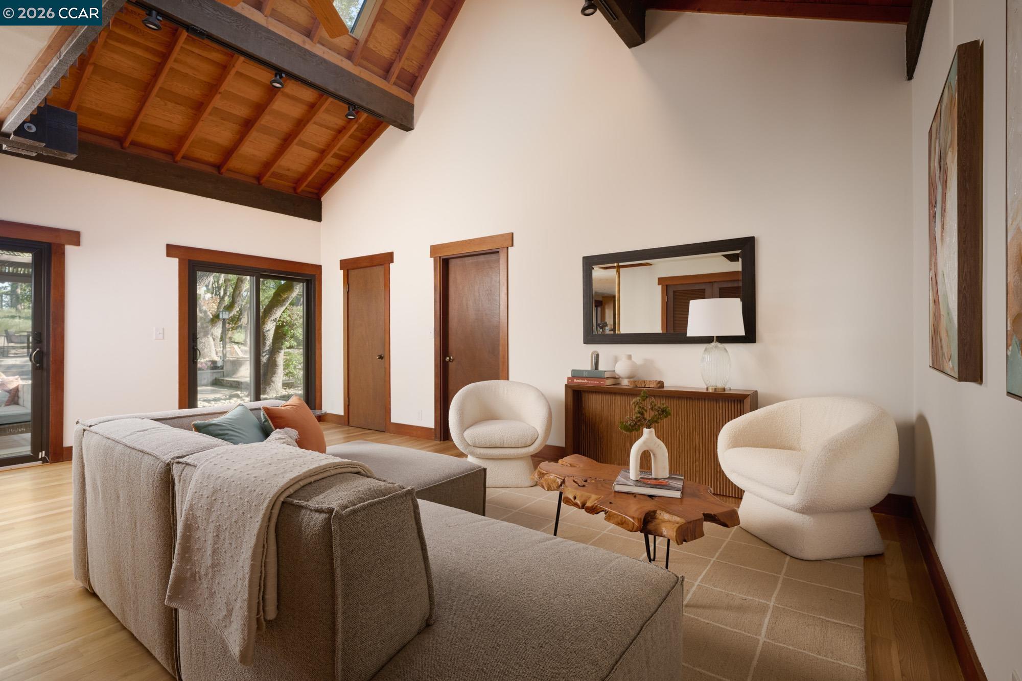 289 Castle Crest Road Alamo, CA 94507 - Photo 22 of 57 a bedroom with furniture and wooden floor