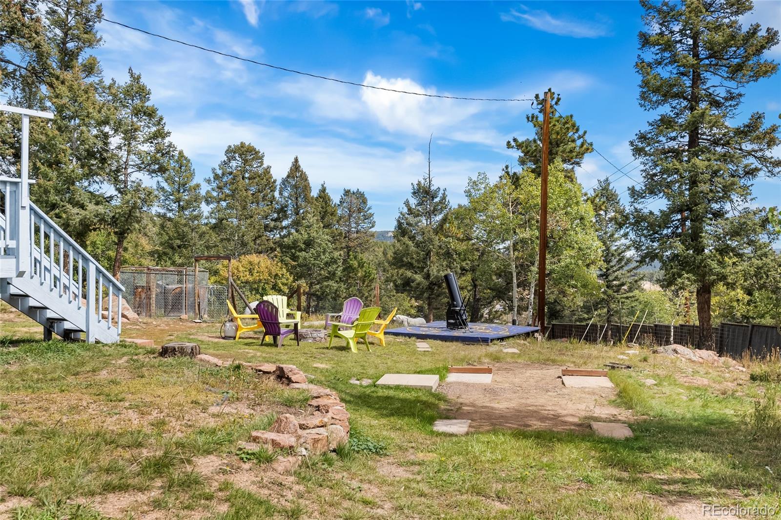 11948 Apache Trail Conifer, CO 80433 - Photo 33 of 45 a backyard of a house with lots of green space