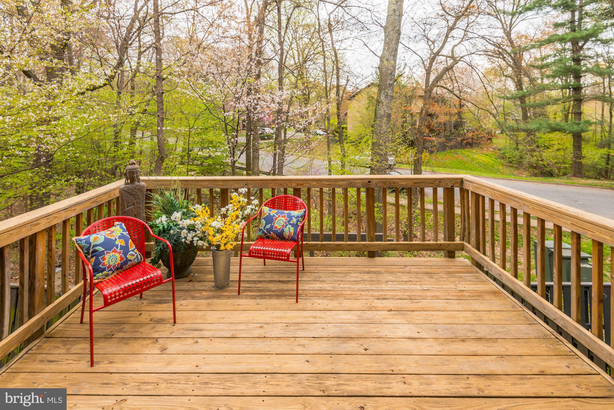 2186 Cartwright Place Reston, VA 20191 - Photo 27 of 33 private rear deck backing to trees
