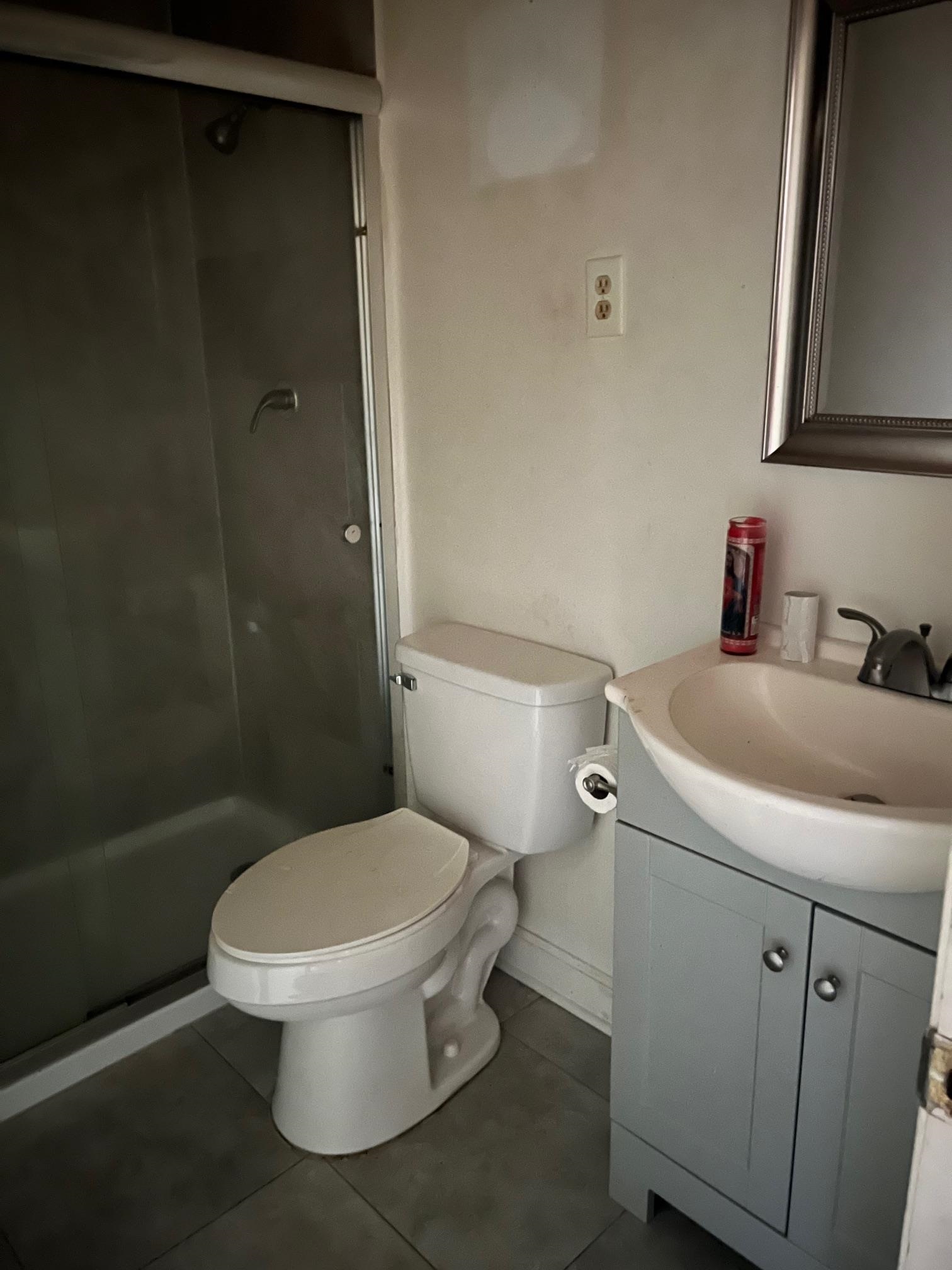 5067 Gill Road Memphis, TN 38109 - Photo 5 of 10 a white toilet sitting next to a bathroom sink