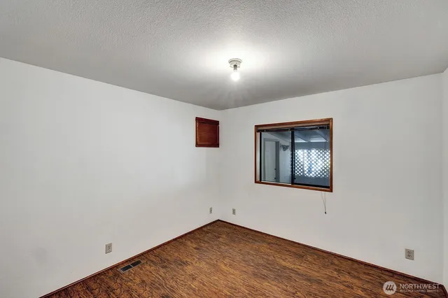 an empty room with a window