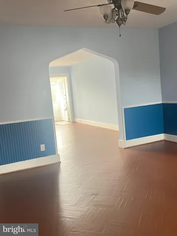 a view of a hallway with entryway